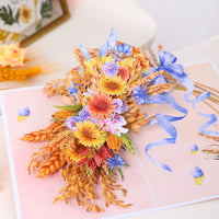 Wheat Floral Branch Greeting Card