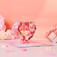 Rose Heart Love 3D Pop Up Card