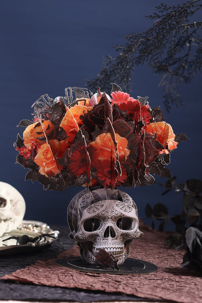 Halloween Spooky Flower Bouquet Pop Up Card