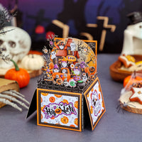 Halloween Gnome Box Orange Card