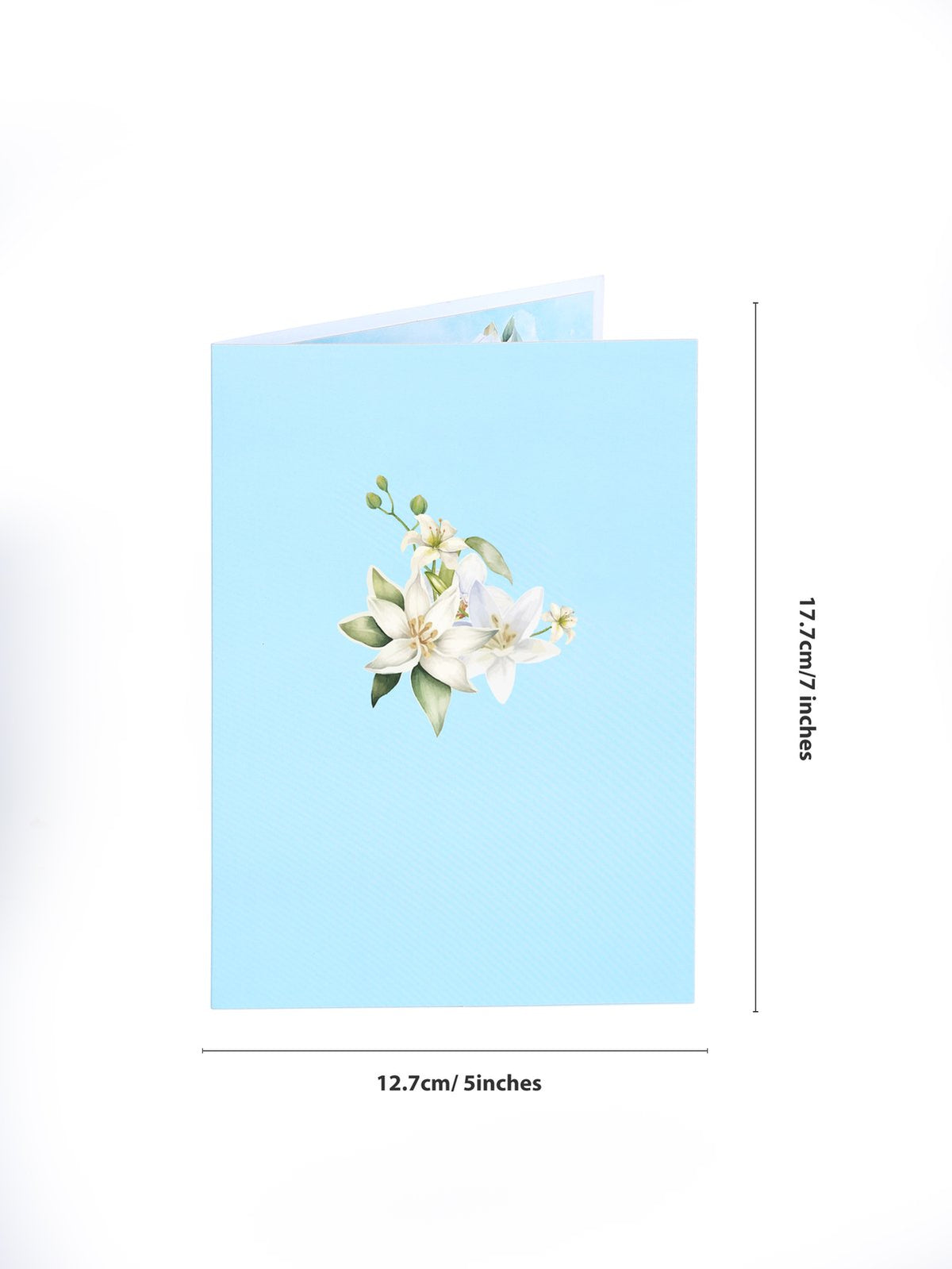 White Orchid Floral Branch 3D Pop Up Card