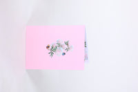 Pink Peony Floral Branch Greeting Card