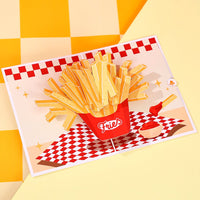 French Fries Food 3D Pop Up Card