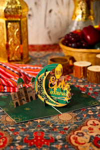 Eid Mubarak Moon Greeting Card