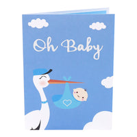 Stork Baby Announcement 3D Pop Up Card