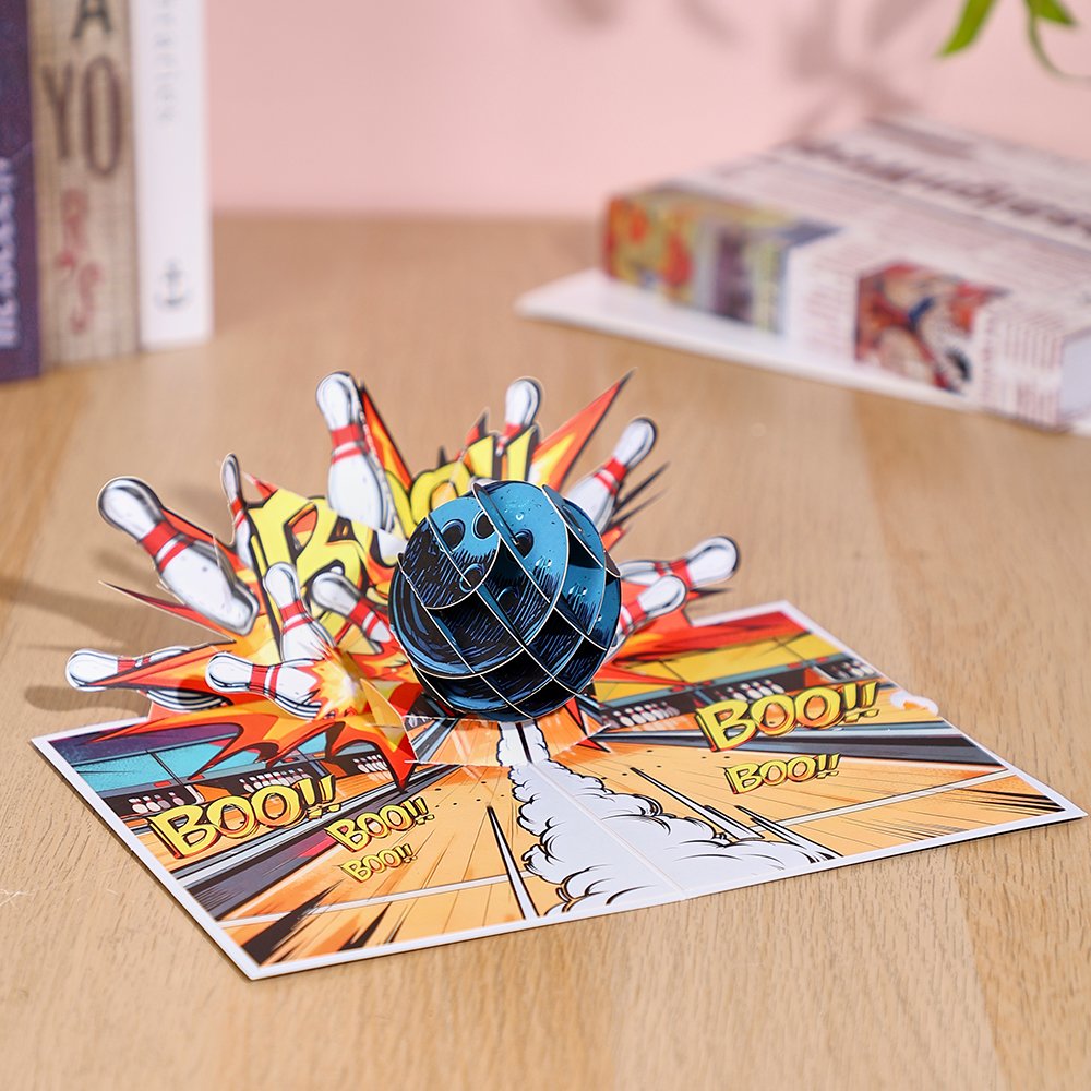 Bowling Strike 3D Pop Up Card