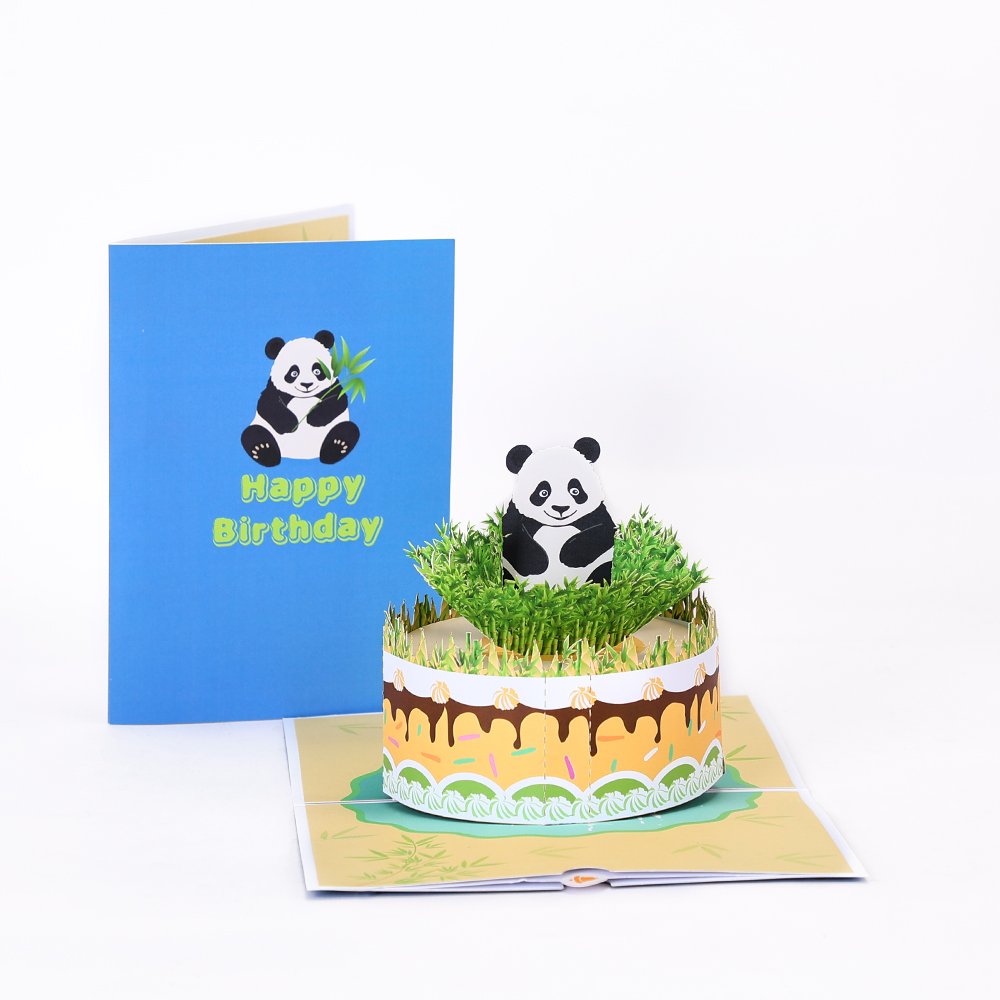 Panda Birthday Flip Pop Up Card