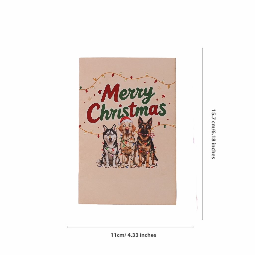 Christmas Dog Colorful Greeting Card