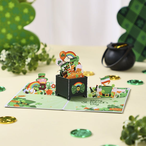 St. Patrick's Day Box 3D Pop Up Card