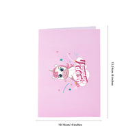 Wholesale Price Cute Unicorn 3D Pop-Up Greeting Card Magical Birthday Gift for Kids