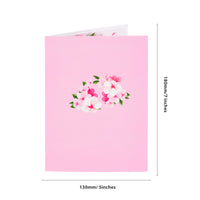 Cherry Blossom Heart Wreath 3D Pop-Up Greeting Card