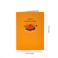 Turkey Cart Thanksgiving 3D Pop Up Card