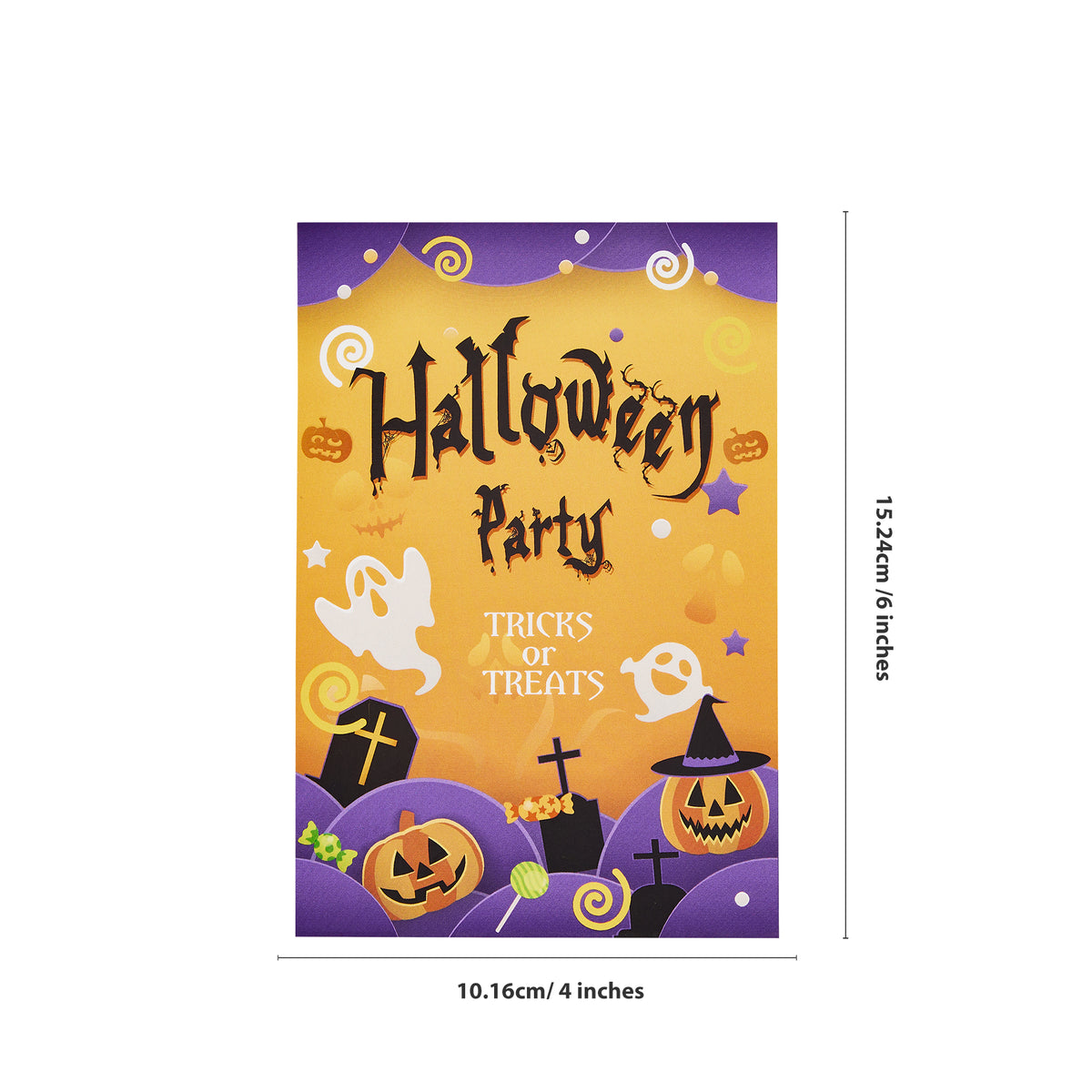 Factory Bulk Order Halloween 2D Flat Greeting Cards Set Trick or Treat Greeting Cards