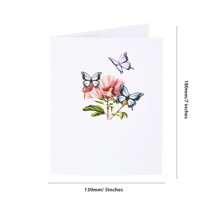 Butterfly Flower Cluster 3D Pop Up Card