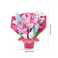 Wholesale Competitive Price Orchid 3D Pop-up Card Life-sized Pop-up Flower Bouquet