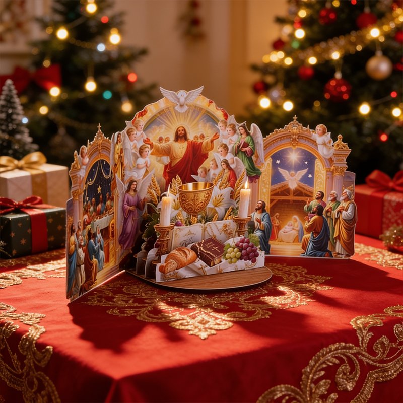 Nativity Double Door Card
