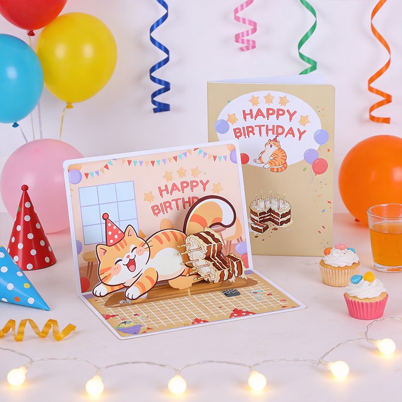 Egg Yellow Cat Greeting Card