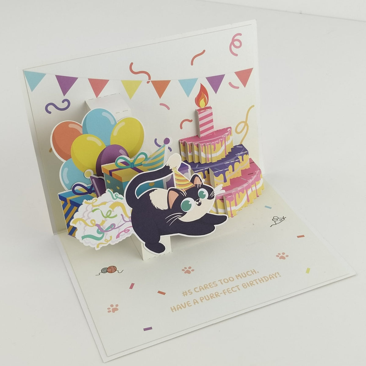Cat Butt Birthday 3D Pop Up Card