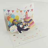 Cat Butt Birthday 3D Pop Up Card