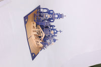Blue Gold Nativity 3D Pop Up Card