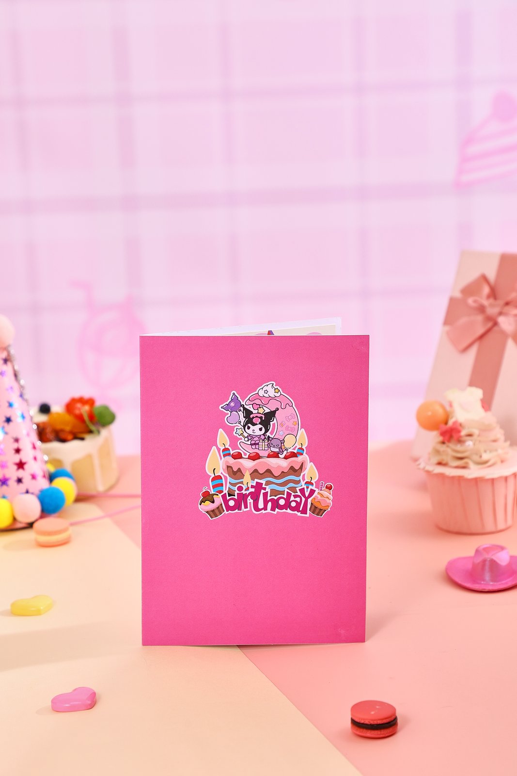 Kuromi Birthday Cake Crescent Moon Greeting Card