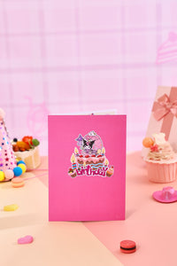 Kuromi Birthday Cake Crescent Moon Greeting Card