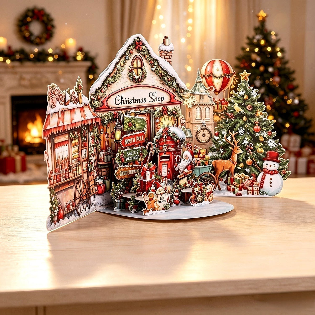 Vintage Christmas Double Door Card