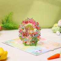 Easter Egg Floral Wreath Greeting Card
