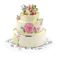 Floral Wedding Cake 3D Pop Up Card