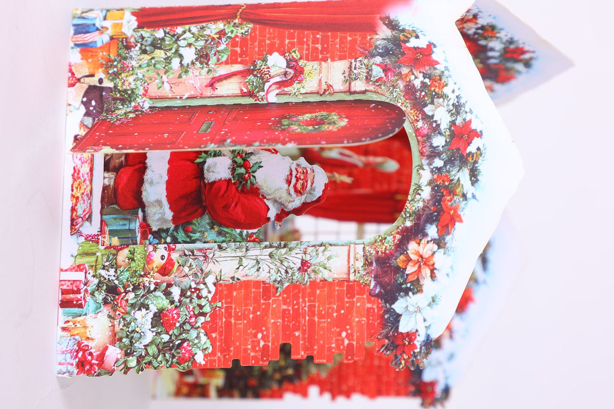 Christmas Fireplace Puppy 3D Pop Up Card