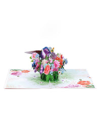 Flowering Shrubs Hummingbird 3D Pop Up Card