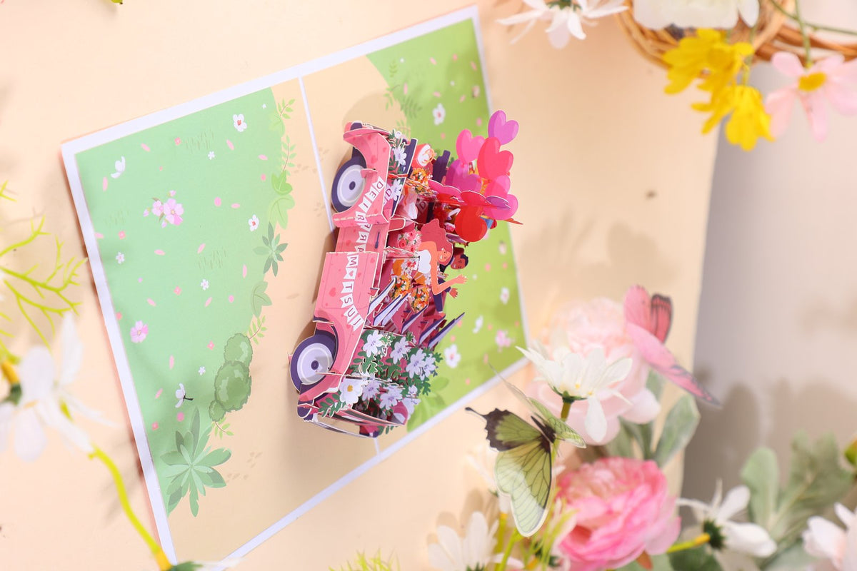 Honeymoon Wedding Car Greeting Card