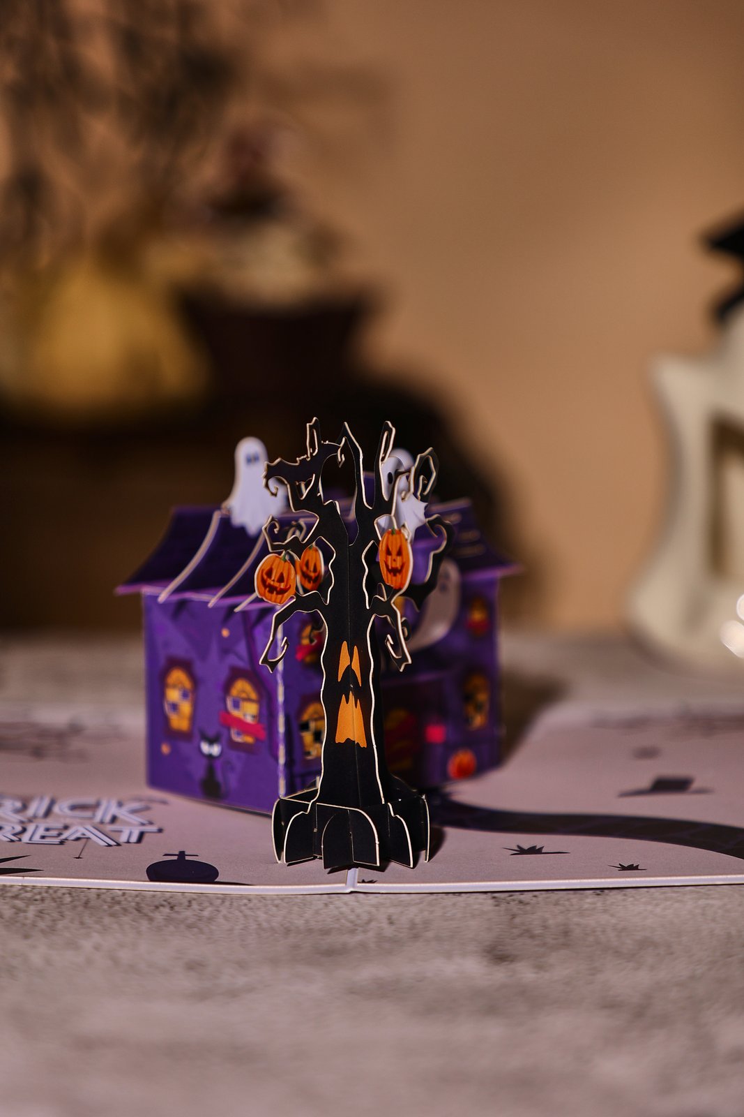 Halloween Haunted House Greeting Card