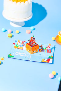 Dog Celebration Happy Birthday Greeting Card