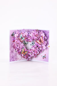 Heart Orchid Butterfly Cluster Greeting Card