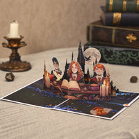 Magic Castle Moonlit Night Greeting Card