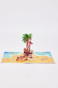 Christmas Flamingo Greeting Card