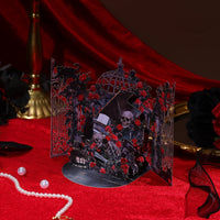 Black Rose Ribbon Double Door Pop Up Card
