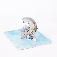 Ramadan Moon Floral Architecture 3D Pop Up Card