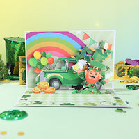 90 Degree Folding St. Patrick's Day Pop Up Card