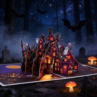 Halloween Haunted House Greeting Card