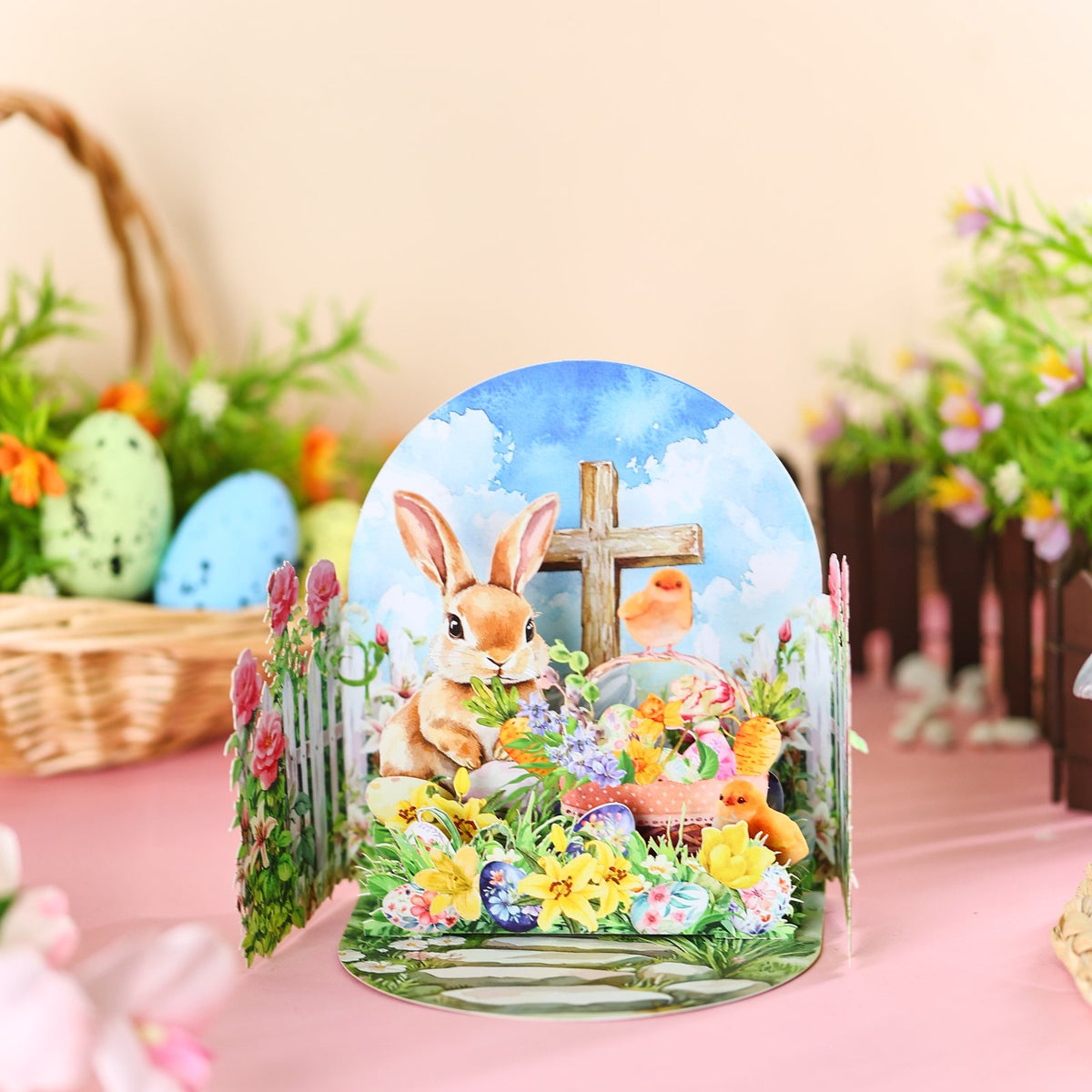 Easter Double Door Pop Up Card
