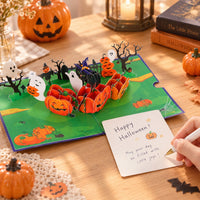 Halloween Witch Cat Greeting Card