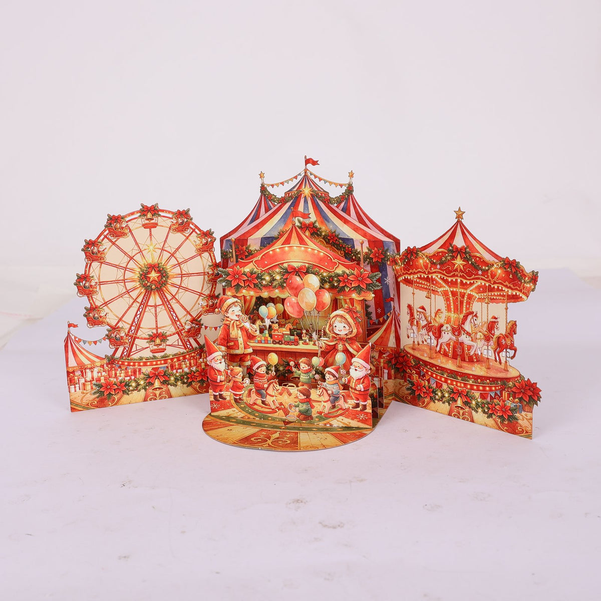 Circus Christmas Double Door Pop Up Card