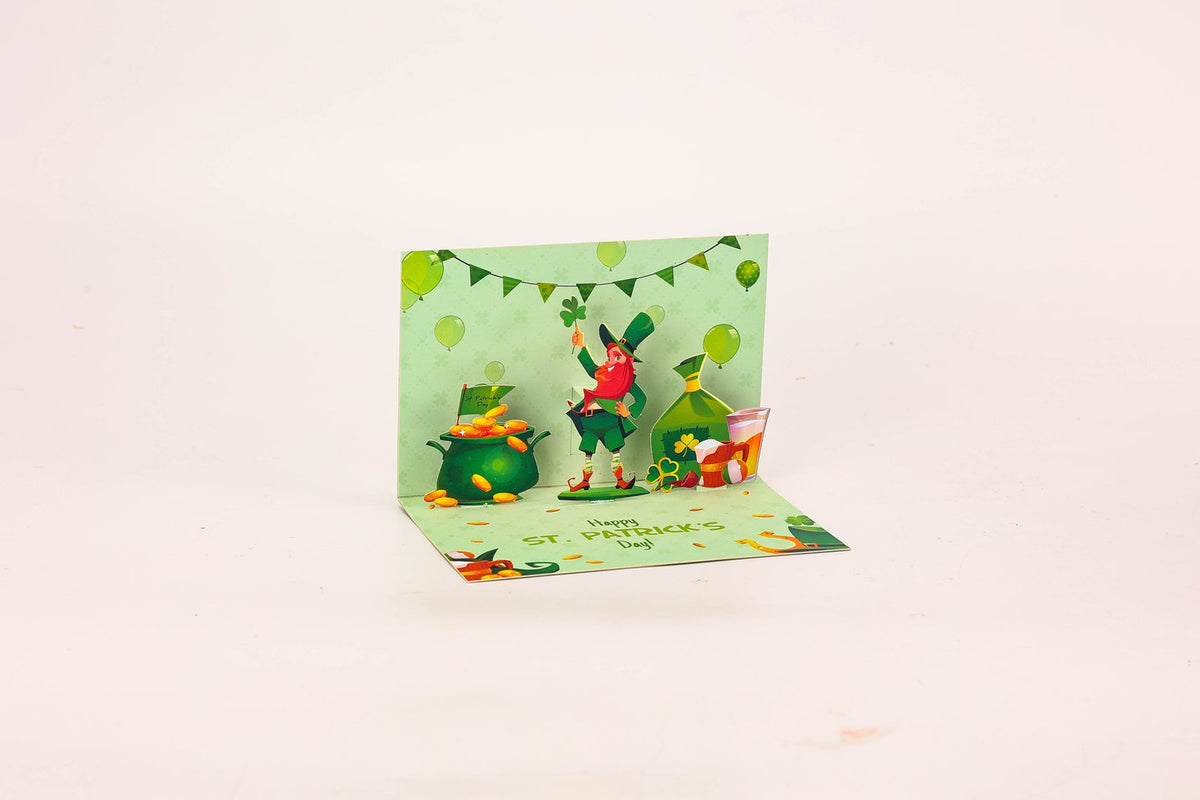 Ireland St. Patrick's Day 90° 3D Pop Up Card