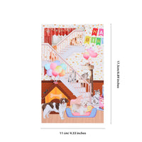 Birthday Pet Stairs 3D Pop Up Card