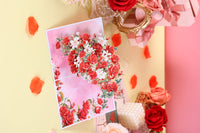 Red Rose Branch 3D Pop Up Card