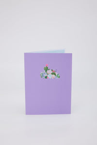 Succulent Flower Basket 3D Pop Up Card