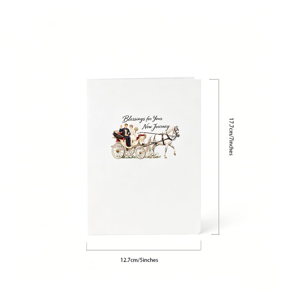 Wedding Horse Carriage Greeting Card