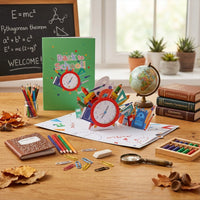 Back To School Clock Greeting Card